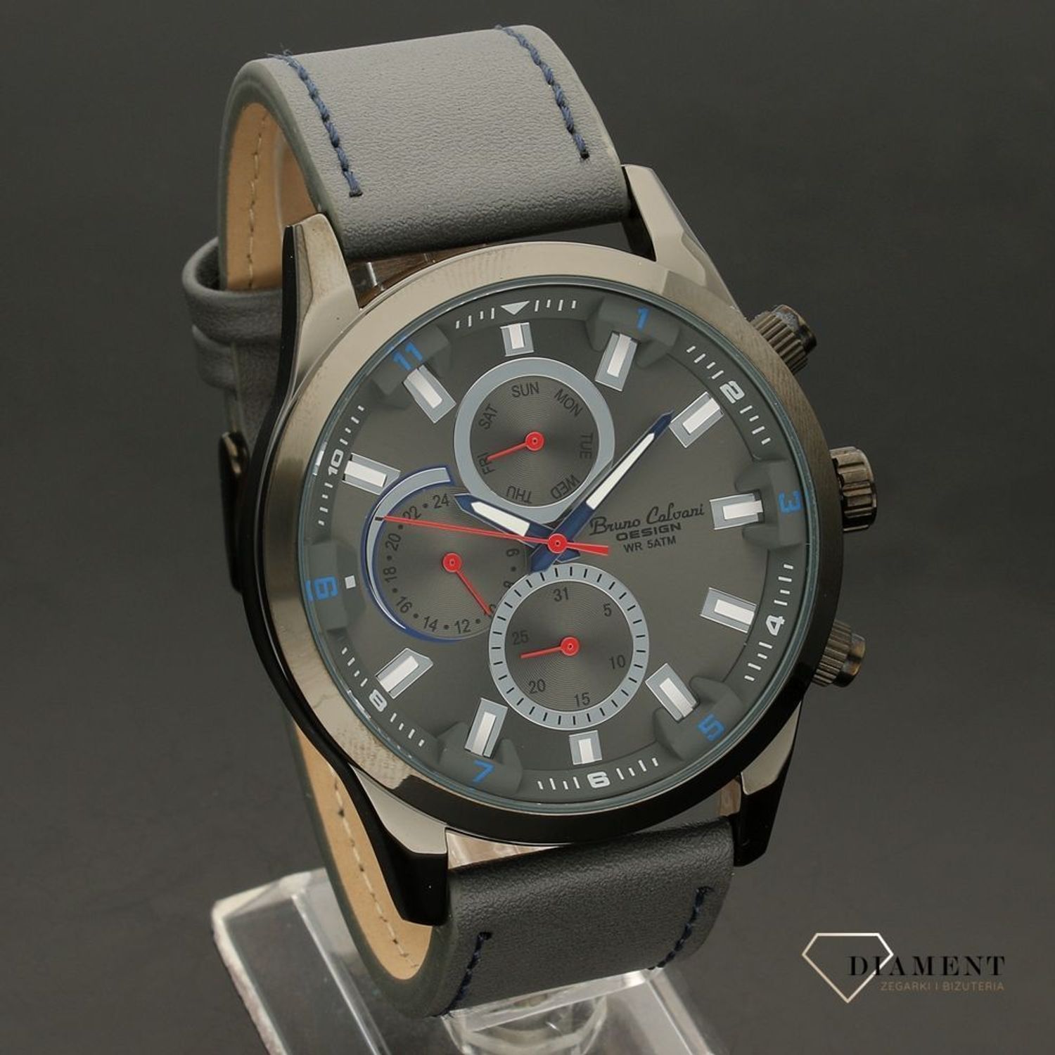 Zegarek męski Bruno Calvani BC992 pasek szary (6).jpg